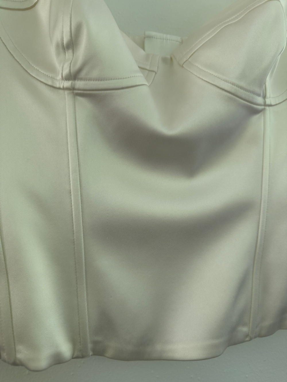 Aritzia TEN white satin bustier corset top - Picture 6 of 7